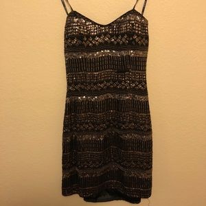 Scala black and bronze dress